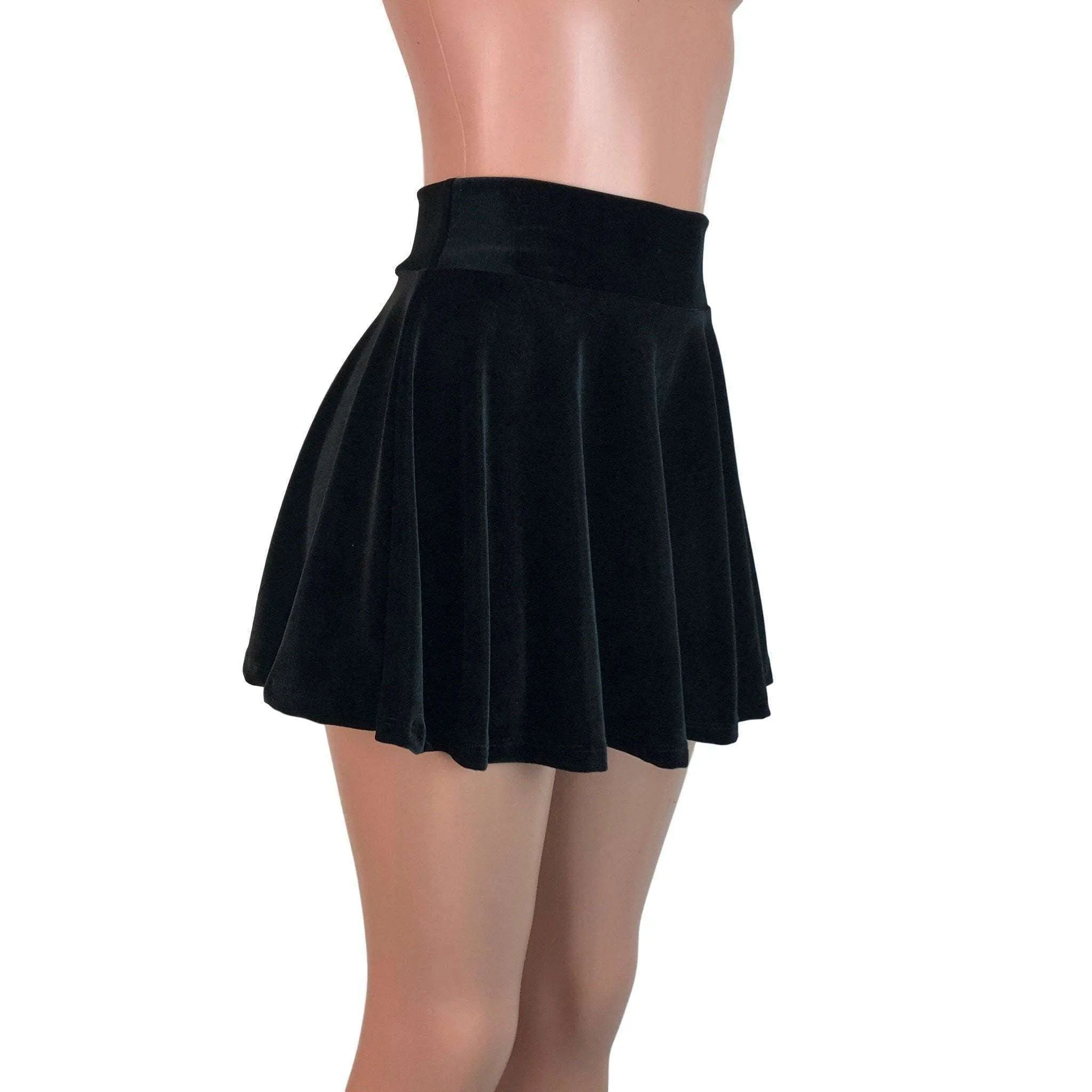 Skater Skirt - Black Velvet