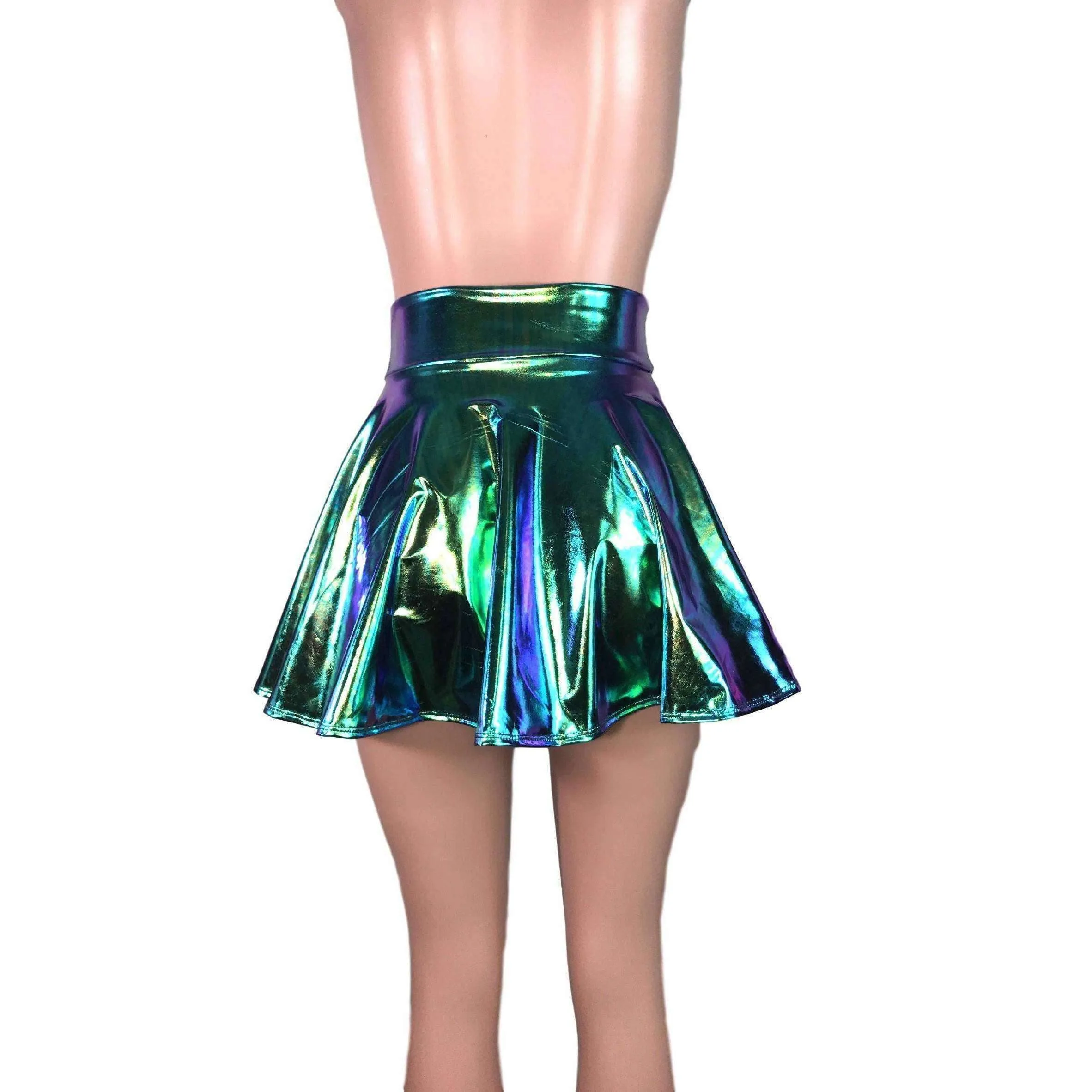 Skater Skirt - Oil Slick Holographic