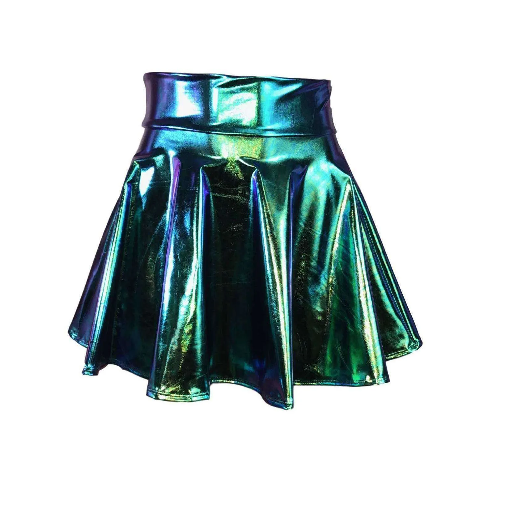 Skater Skirt - Oil Slick Holographic