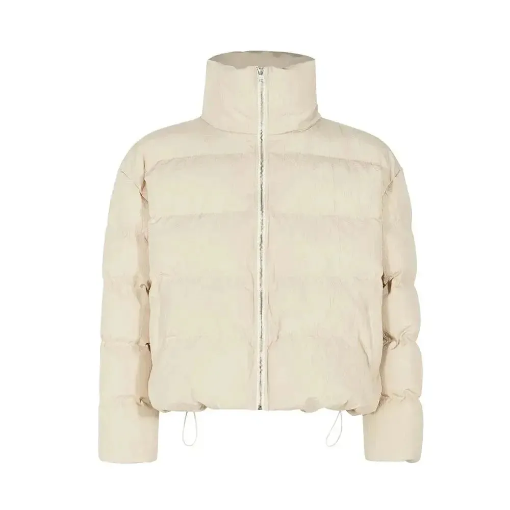 Stand Collar Oversized Casual Puffer Jacket