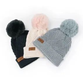 Super Poof Pom Knit Hat