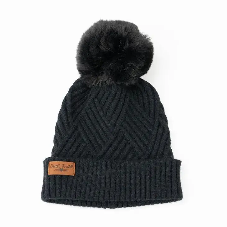 Super Poof Pom Knit Hat