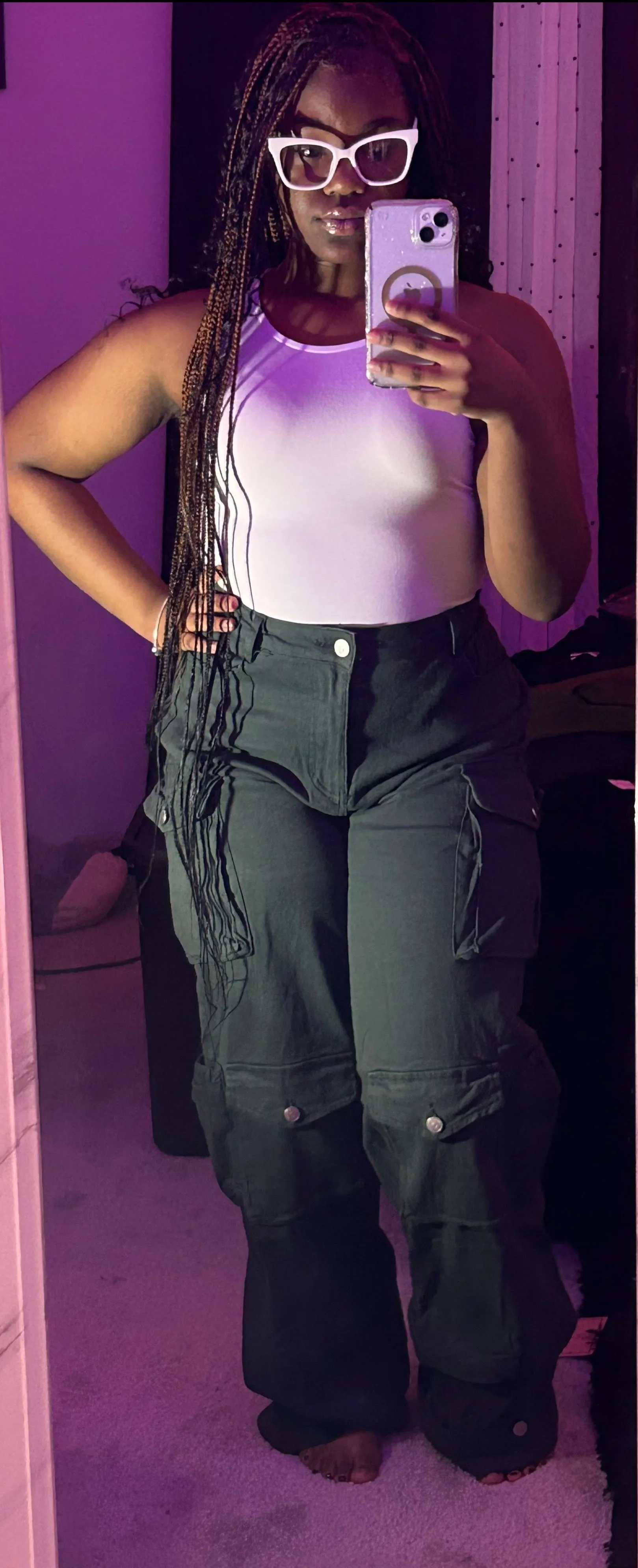 THE LUXE NK GLAM GIRL APPAREL COLLECTION - NK SUPER STRETCHY CARGO PANTS - DP1143