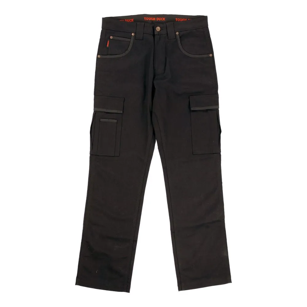 Tough Duck Women’s 360° Stretch Waist Cargo work Pant WP10 - Black