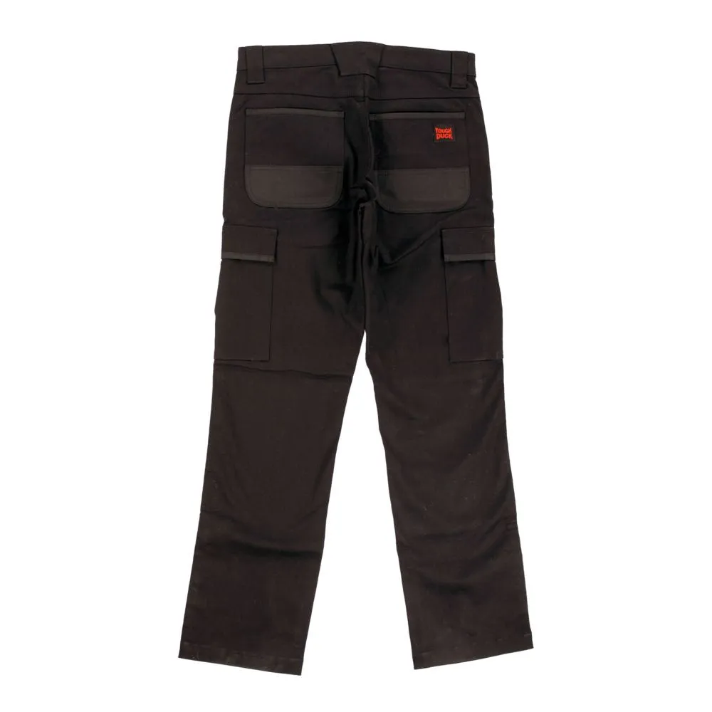 Tough Duck Women’s 360° Stretch Waist Cargo work Pant WP10 - Black