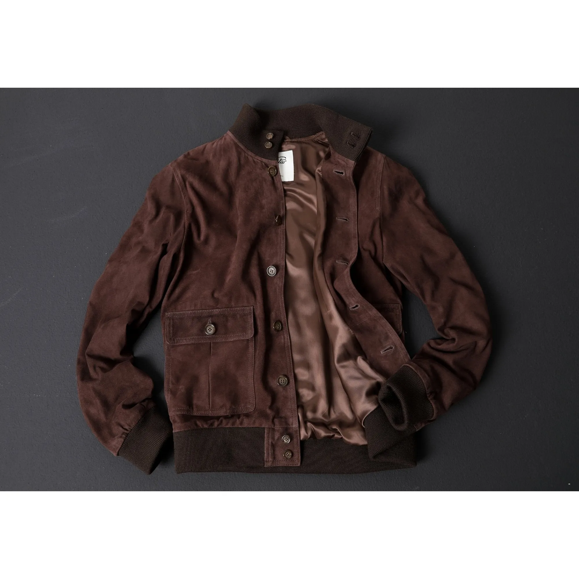 VALSTAR Lined Suede Jacket CAFFE