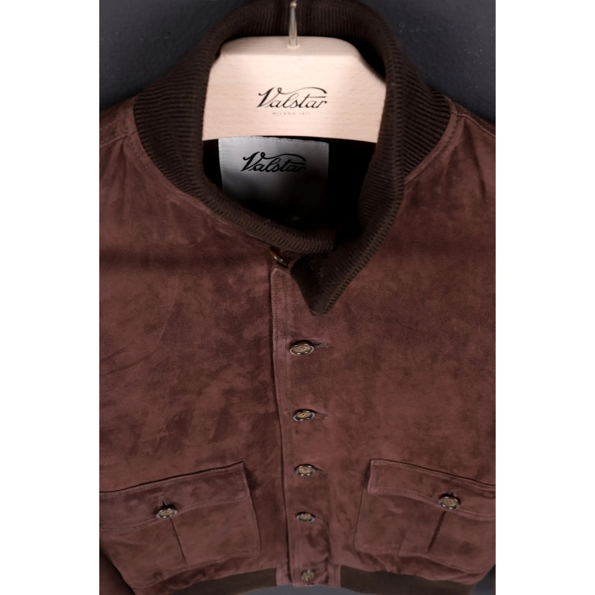 VALSTAR Lined Suede Jacket CAFFE