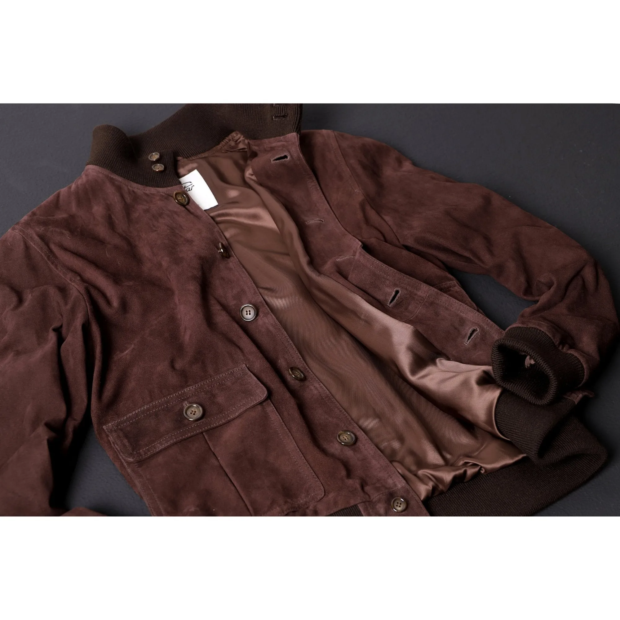 VALSTAR Lined Suede Jacket CAFFE