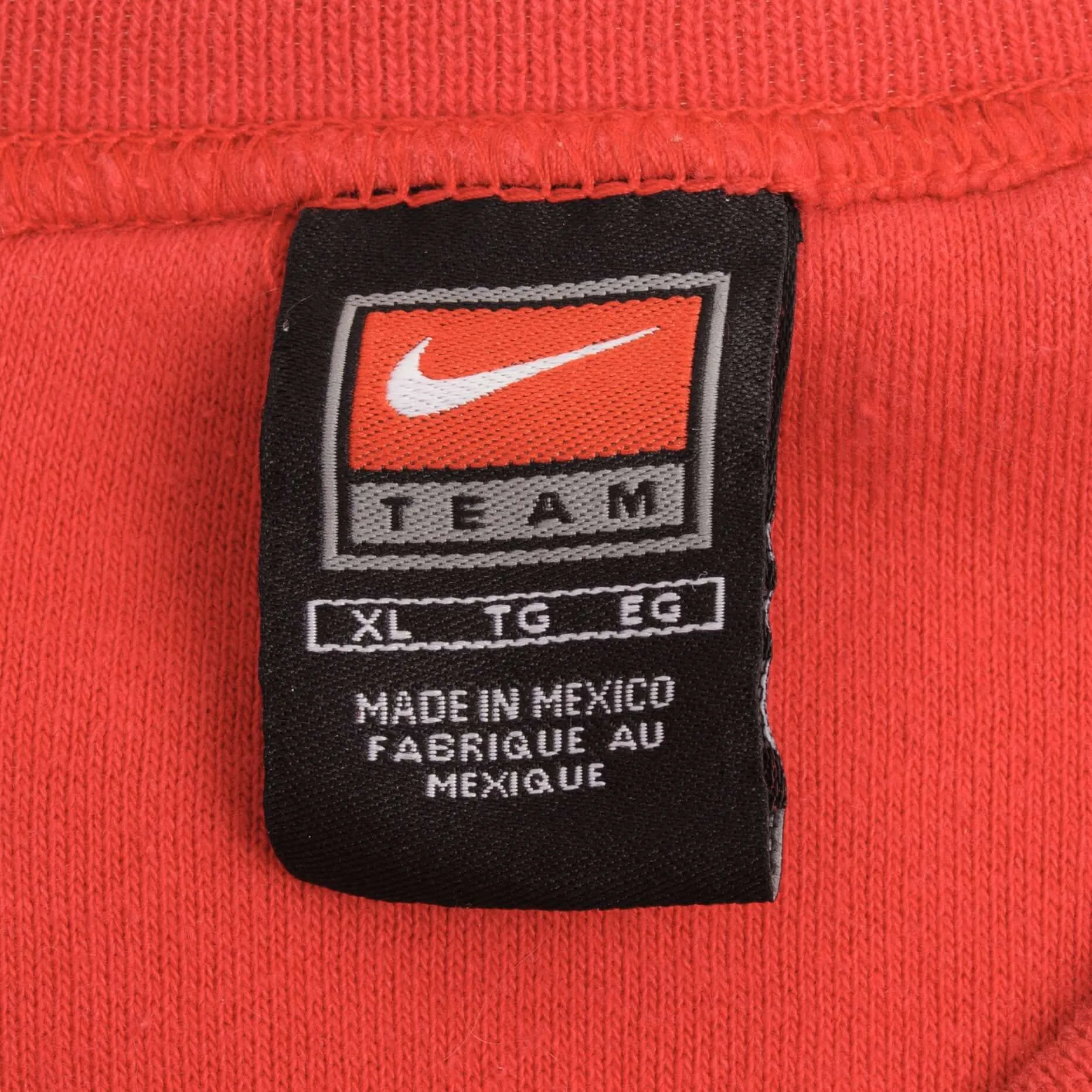 VINTAGE NIKE ID SPELLOUT SWOOSH RED SWEATSHIRT 1990S SIZE XL