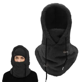 Winter Balaclava Ski Mask Wind-Resistant Face Mask Cycling Warm Face Cover Hat Cap Black