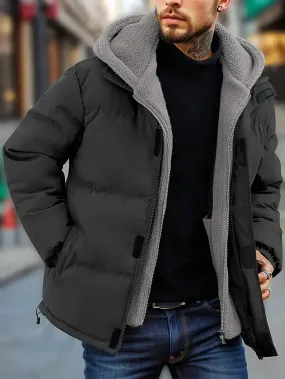 Winter Puffer Jacket with Fleece Lining