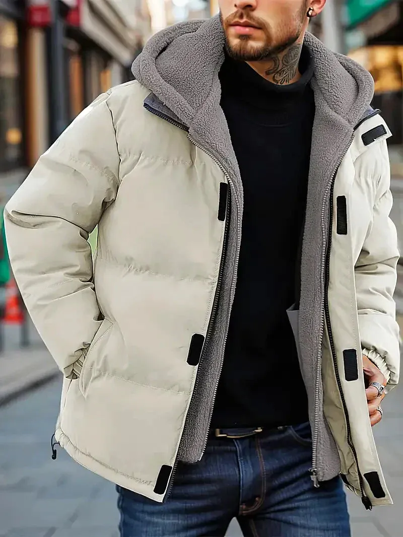 Winter Puffer Jacket with Fleece Lining