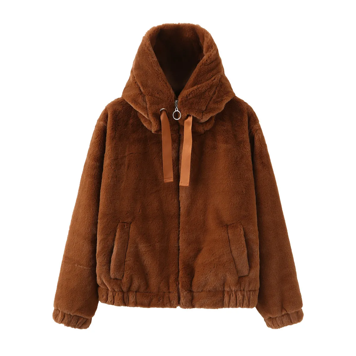 Women's Hooded Faux Fur Jacket