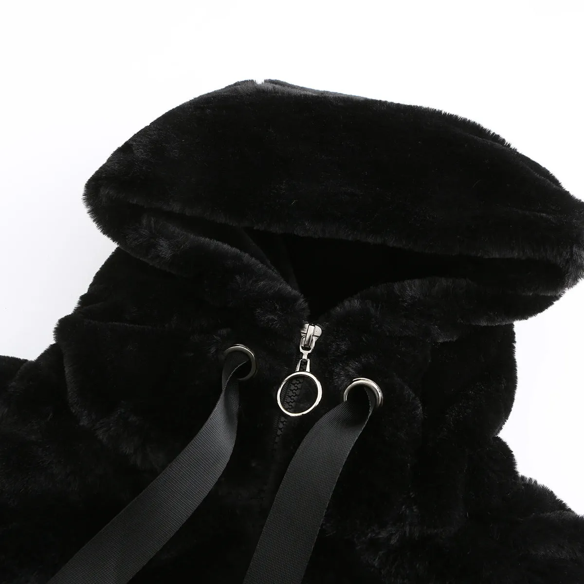 Women's Hooded Faux Fur Jacket