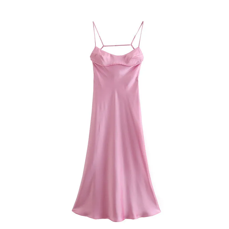Women's Satin Camisole Slip Dress