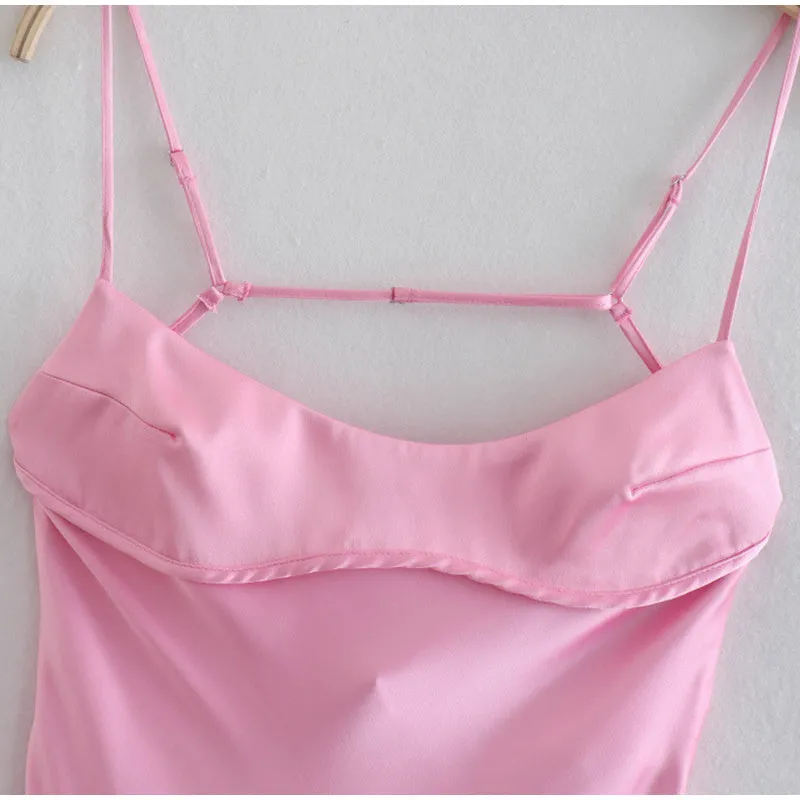Women's Satin Camisole Slip Dress